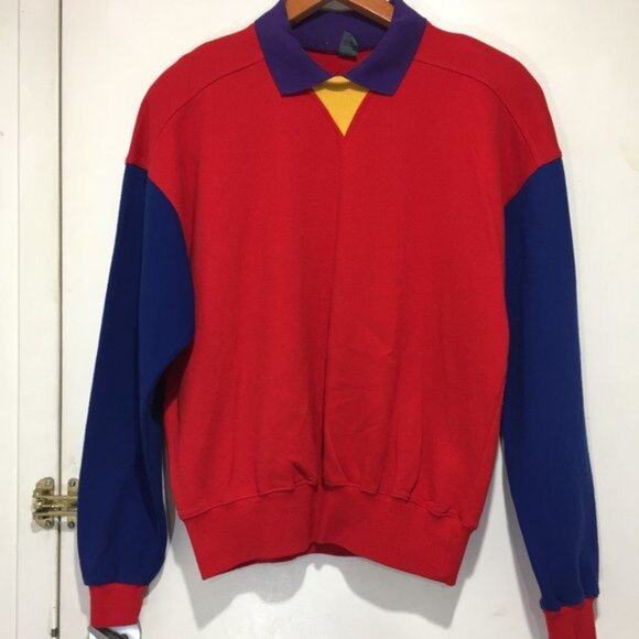 VINTAGE LIZ WEAR COLOR BLOCK SWEATERS SIZE 8 - Picture 2 of 6